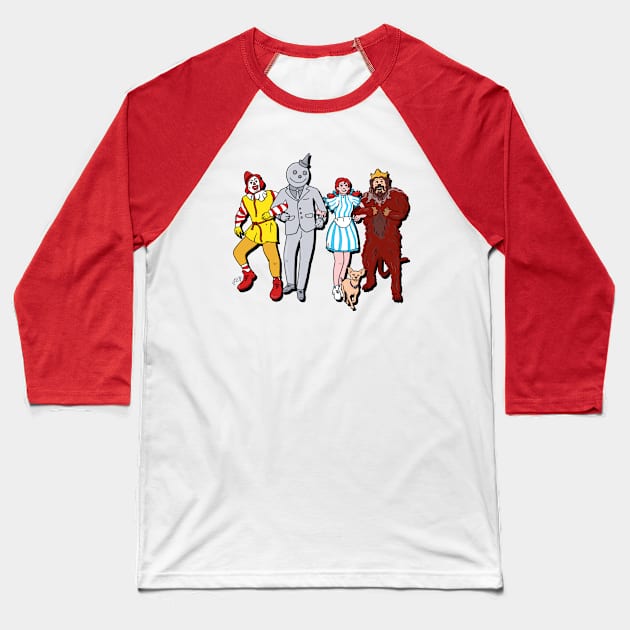 The Wizard of Fries Baseball T-Shirt by jwolftees